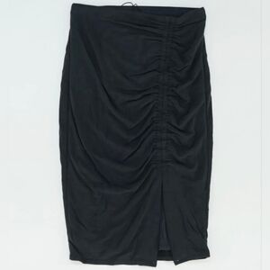 NWT Black Express Matte Jersey Ruched Skirt Size XS